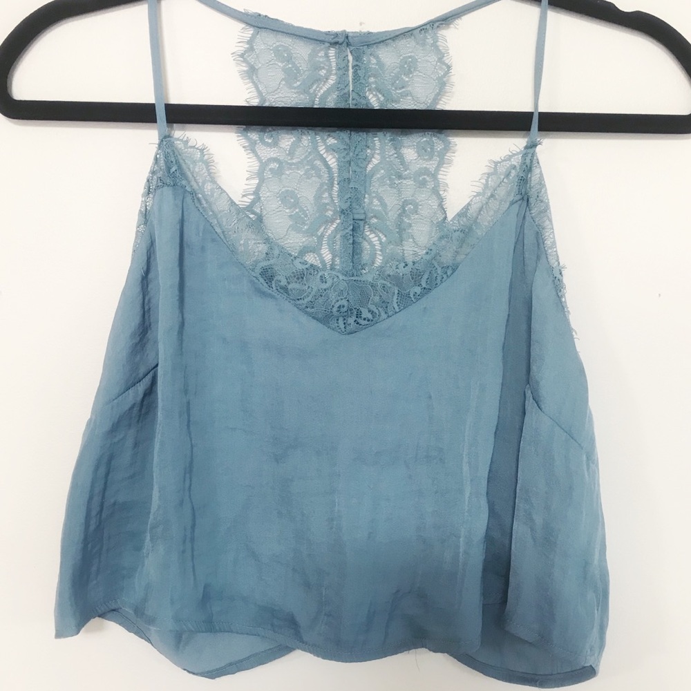 Silky Lace Crop Tank🦋